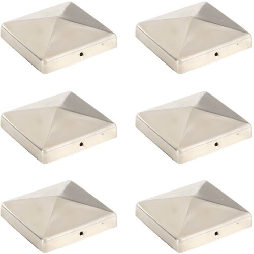 VidaXL piramidalni poklopci za stupove ograde 6 kom čelični 101x101 mm Slike