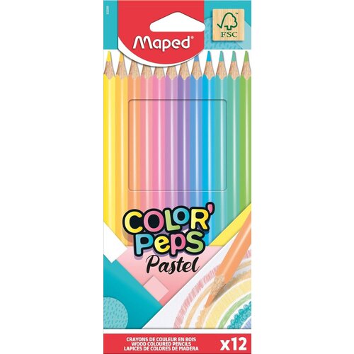 Maped Drvene bojice color peps pastelne 12kom Slike