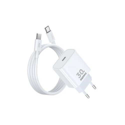 Remax RP-U71 Strujni punjač GaN 30W USB-C i USB-C na USB-C 1m kabl beli Cene