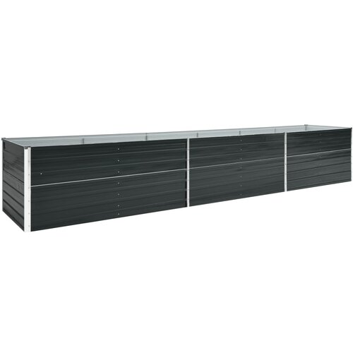 vidaXL Visoka greda pocinkano jeklo 480x80x45 cm antracitna Cene