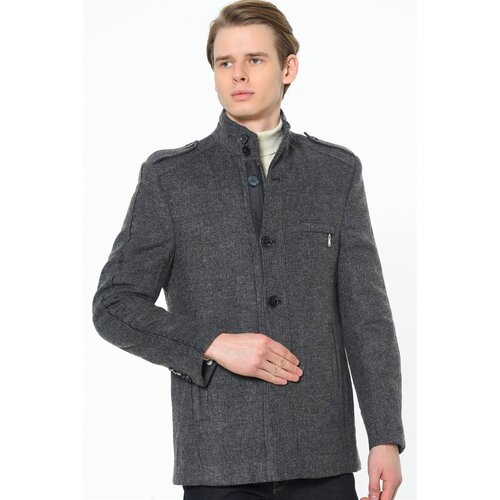 Dewberry PLT8378 MEN&amp;#039;S COAT-LIGHT PATTERNED ANTHRACITE Slike