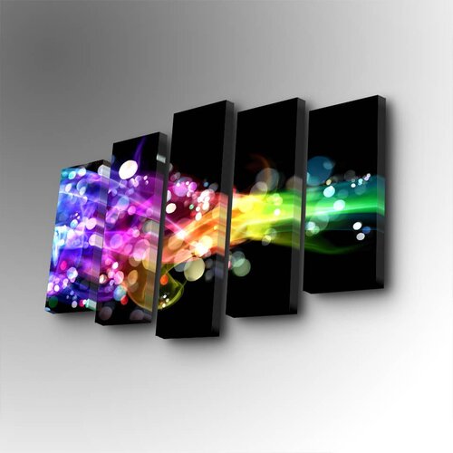 Wallity 5PUC-132 multicolor decorative canvas painting (5 pieces) Cene