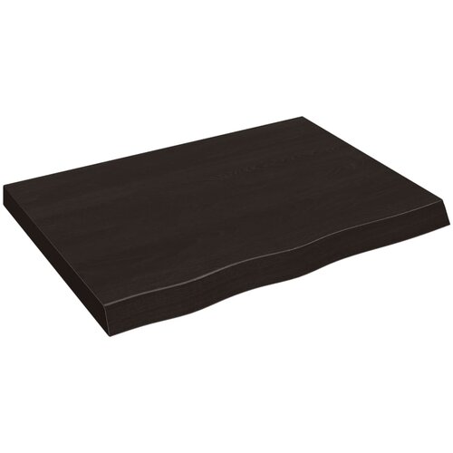 Maison Chic Stenska polica - Viseča Polica temno rjava 80x60x(2-6) cm trdna hrastovina, (21784793) Cene