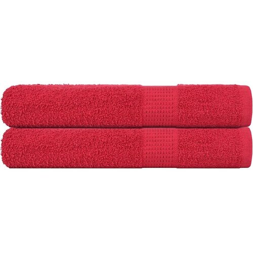 VidaXL Ručnici za saunu 2 kom crveni 80x200 cm 360 gsm 100 % pamuk Slike
