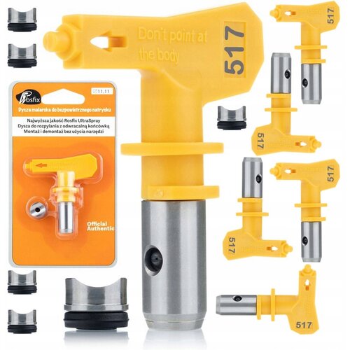 Rosfix SET BRIZGALNA GLAVA ULTRA SPRAY 517 &ndash; 5X &Scaron;OBA, 25 CM &Scaron;IRINA, 0,017", ZA AKRIL IN LATEKS, (5000075986) Cene