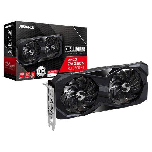 AsRock Radeon RX 6600 XT Challenger D 8GB OC, 8GB GDDR6 Slike