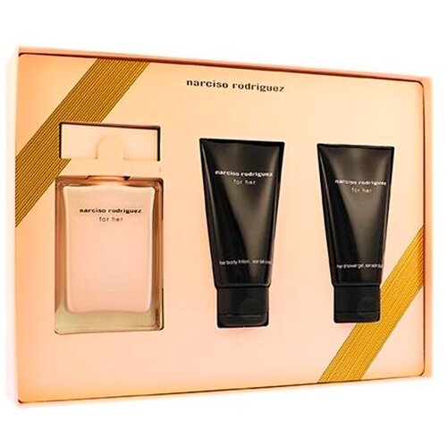 Narciso Rodriguez For Her D&aacute;rkov&aacute; Sada za Žene Parfemirana Voda 50 ml + Tjelesno Mlijeko 50 ml + Tu&scaron; Gel 50 ml Cijene