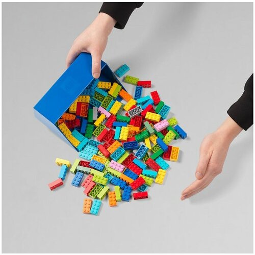 Lego skupljač kockica, dvodelni set, plava i crvena Slike