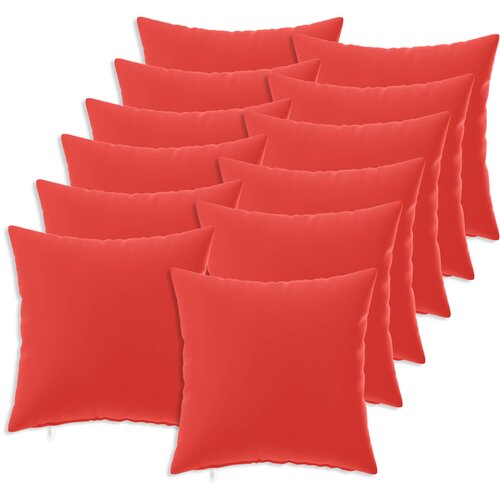  Presvlaka za jastuk 12 pcs HEERLEN Crvena 45 x 45 cm Poliester Cene