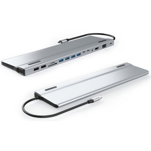 INF 14-v-1 usb-c zvezdi&amp;scaron;če z več vrati s hdmi, vga, ethernet, čitalnikom kartic sd/tf, (21778794) Slike