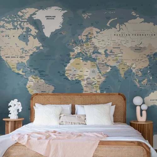  Foto tapeta - Vintage World Map 250x175 Standard Slike