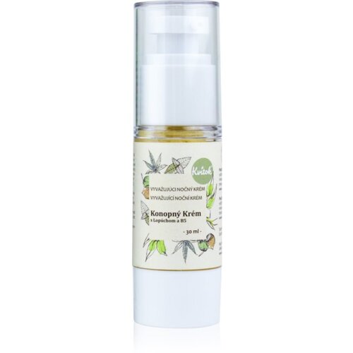 Kvitok Cream with Cannabis Oil with Burdock and B5 krema za noć za masnu kožu 30 ml Slike