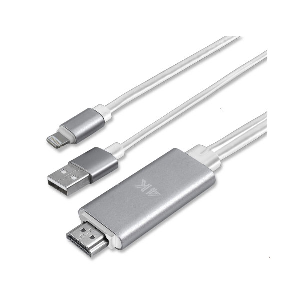 4SMARTS Video kabel Lightning->HDMI - črn + polnjenje Cene