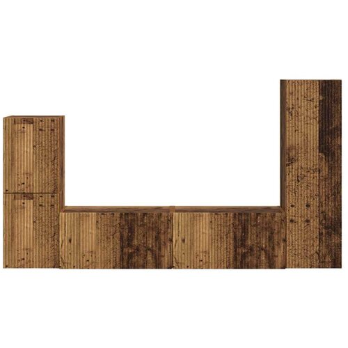  Komplet TV omaric 4 pcs Star les Konstruiran les - - Rjava - 67.7 - 30 x 31 x 100 cm - 2025-vidaXL-Uvoz_2 Slike