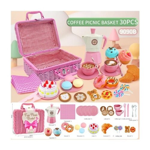 Hk Mini igračka kofer za piknik, roze Cene