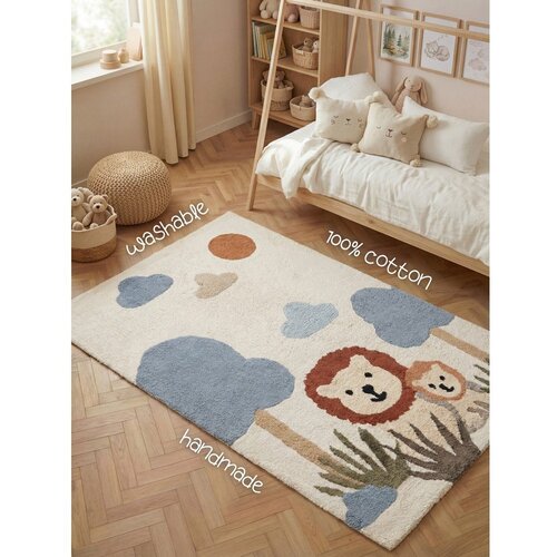 Hanse Home Krem periv/ručno rađen pamučan dječji tepih 140x200 cm Snuggle Lionel &amp;ndash; Slike