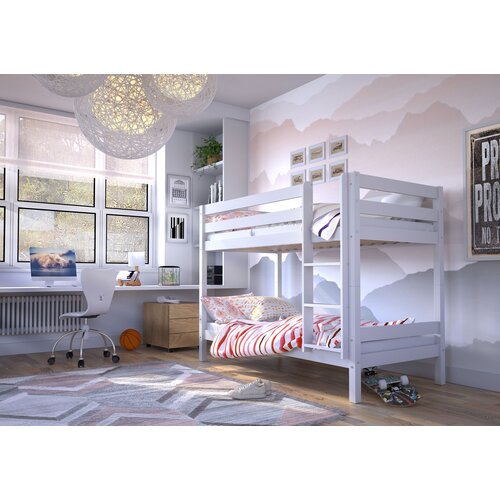Dolmar - drvo krevet na kat olaf - 90x190 cm - bijela Slike