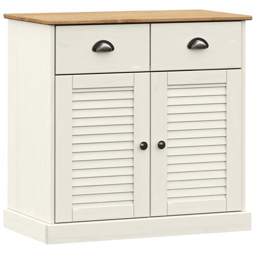 Maison Chic Komoda - Predalnik s predali VIGO 78x40x75 cm bela trdna borovina, (21720118) Cene