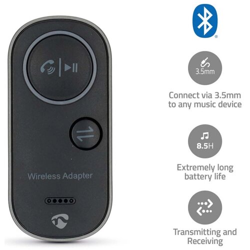 Nedis BTTC2500BK Bluetooth Transmitter Receiver Audio, video, input: USB-C Female, output:3.5mm Cene