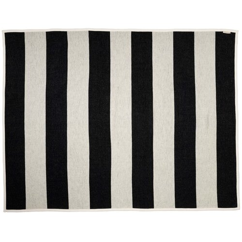 Pappelina Črno-bela odeja iz mešanice volne 140x180 cm Bob Black Vanilla – Cene