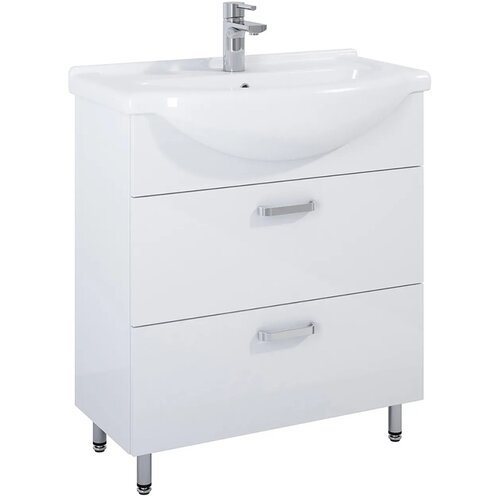  Omarica pod umivalnikom Eve 75 cm 2 predala bela Slike