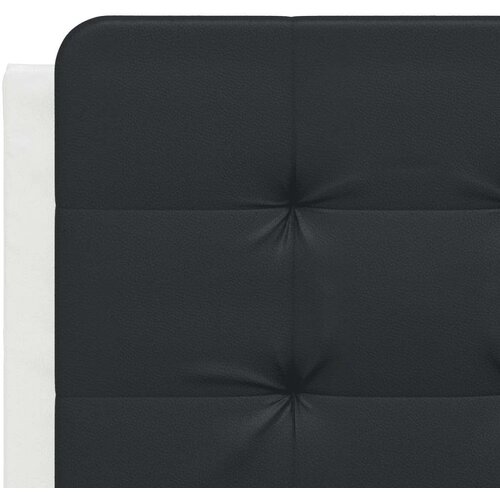 VidaXL Okvir kreveta s uzglavljem crno-bijeli 120x200 cm umjetna koža Slike