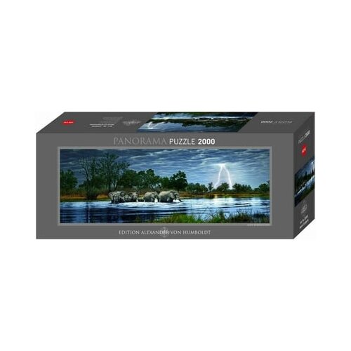 Panorama Puzzle - Čreda slonov, 2000 delov Slike