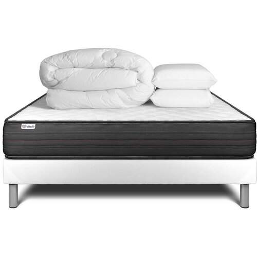 VITALIT Kompletni paket za posteljo - Vzmetnica 140x190 cm + Vzmetnica z letvami (v kompletu) + 2 vzglavnika + Prevleka - Vitalpower, (21613507) Cene