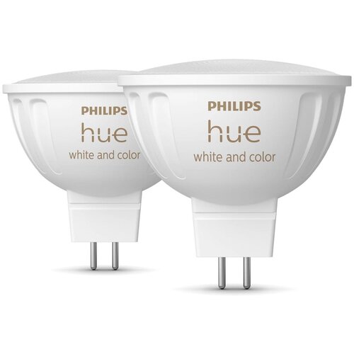 Philips Žarnice v kompletu 2 ks z žarnico GU 5,3, 6 W White and color ambiance – Cene