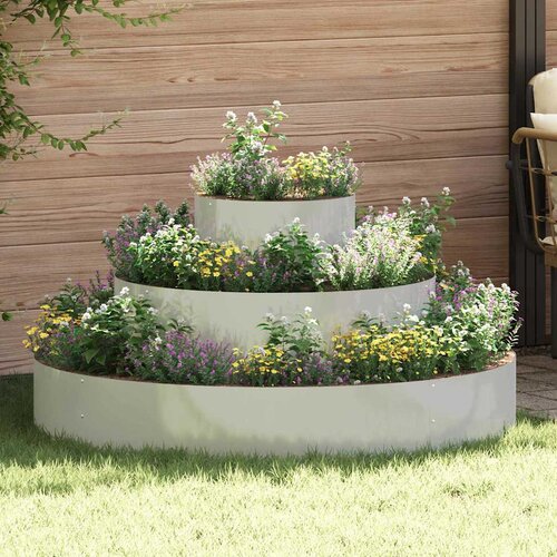  Vrtna saksija Srebrno 120 x 120 x 20 cm Cinkani čelik Cijene