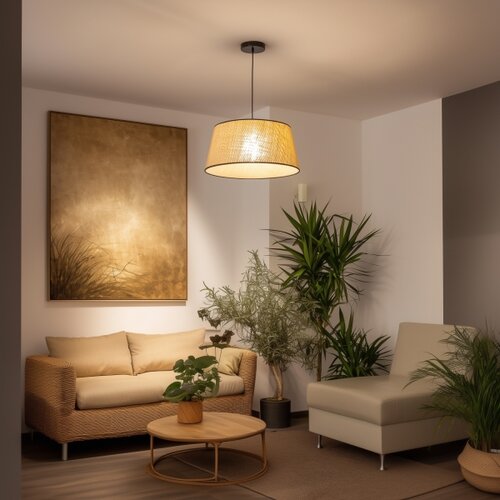  Brilagi - LED viseći luster na sajli CERIA 1xE27/40W/230V, prečnik 50 cm, bež Slike