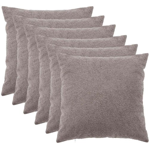  Presvlaka za jastuk 6 pcs HEERLEN Svjetlosiva 60 x 60 cm Boucl&eacute; Cijene