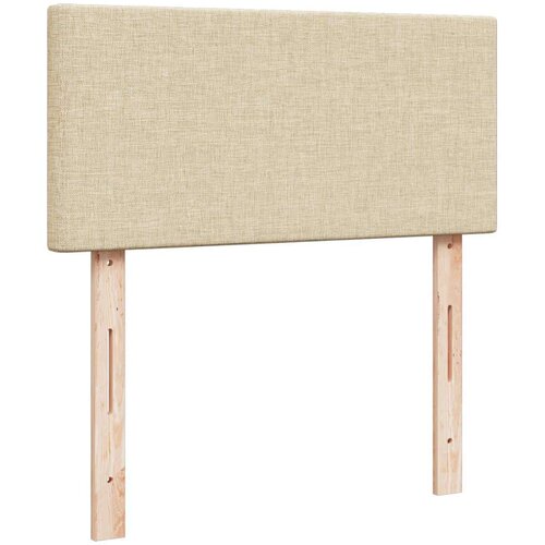 vidaXL Box spring postelja z vzmetnico krem 100x200 cm blago, (21307282) Cene