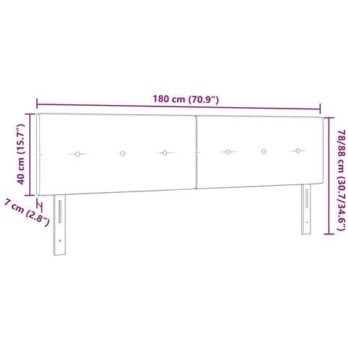 LED glava kreveta s LED trakama Svijetlo siva 180 cm Bar&amp;scaron;un Slike