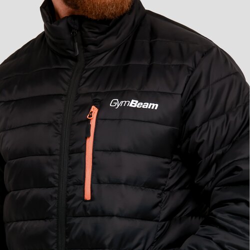 GymBeam men&amp;lsquo;s puffer jacket black/orange Slike
