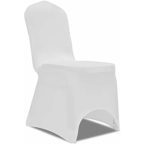 Rastezljive navlake za stolice 100 kom bijele