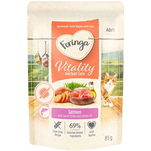 Feringa Vitality Hairball Care - Losos 12 x 85 g Slike
