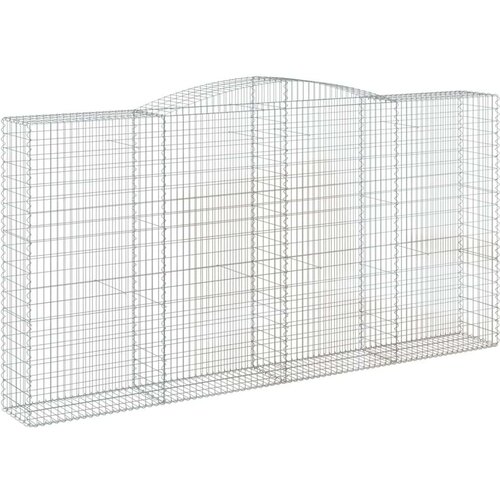  Lučne gabionske ko&amp;scaron;are 6 kom 400x50x200/220cm pocinčano željezo Slike