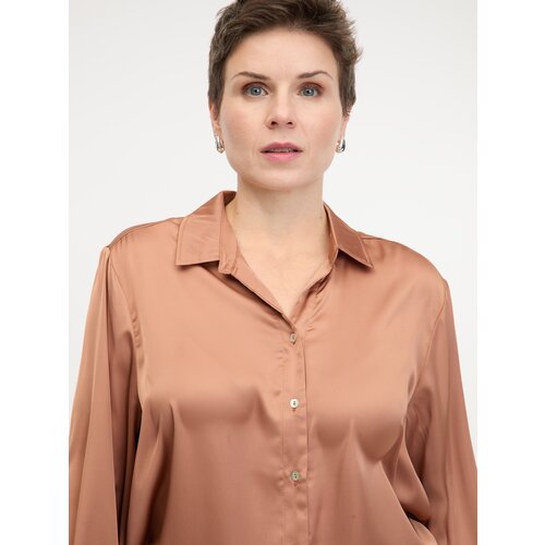 Orsay Light brown women's shirt with collar - Women's Cene