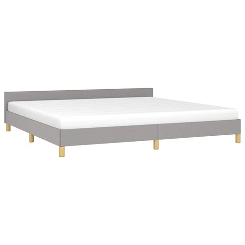  Okvir za krevet bez madraca svjetlosivi 200 x 200 cm od tkanine Slike