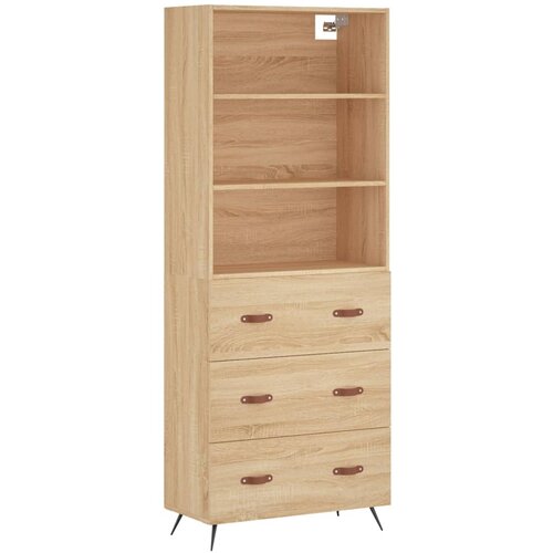  Visoka komoda hrasta sonome 69,5x34x180cm od konstruiranog drva Slike