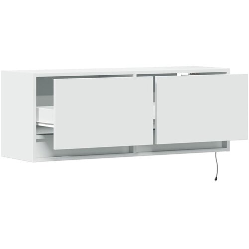  Zidni TV ormarić s LED svjetlima bijeli 100 x 31 x 38 cm Slike