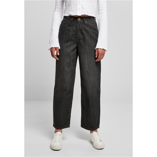 UC Ladies Women&amp;#039;s high-waisted wide-leg denim trousers, black washed Slike