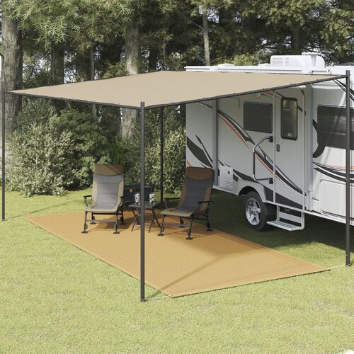 vidaXL Tepih za šator boja pijeska 250 x 500 cm HDPE Cijene