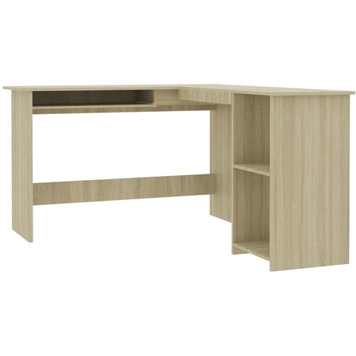 vidaXL Kotna miza L-oblike sonoma hrast 120x140x75 cm iverna plošča, (20608819) Cene