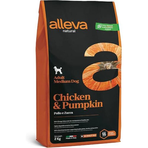 Alleva Natural Piletina Bundeva Adult Medium 2kg Cene