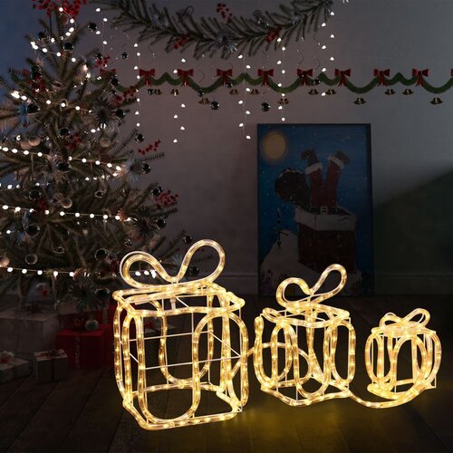 VidaXL božična dekoracija darila s 180 LED lučkami notranje / zunanja Slike