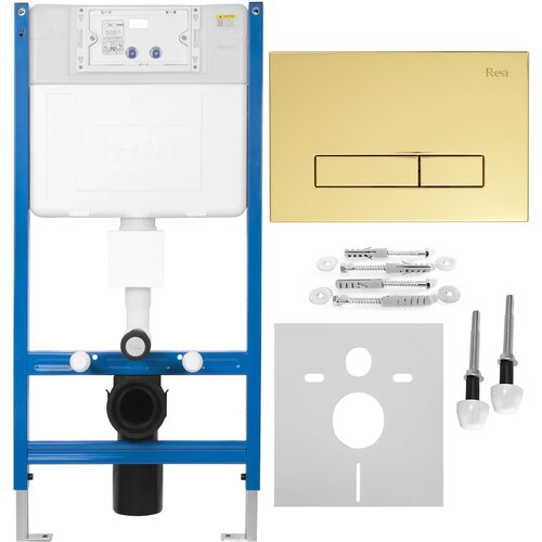Rea Komplet za predstensko namestitev WC K011A-Q z gumbom HD Gold Cene