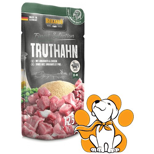 Belcando finest Selection Turkey 125g, Ćuretina, Obrok u Kesici za Odrasle Pse Slike