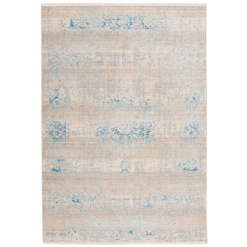 Novel RAVNO TKANA PREPROGA Baroque 120/170 cm taftano siva, turkizna Slike